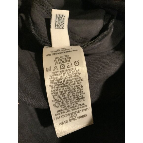 Ted Baker Black Coated "Modey" Side Zip Skinny Jeans, Size 26 - Picture 7 of 7